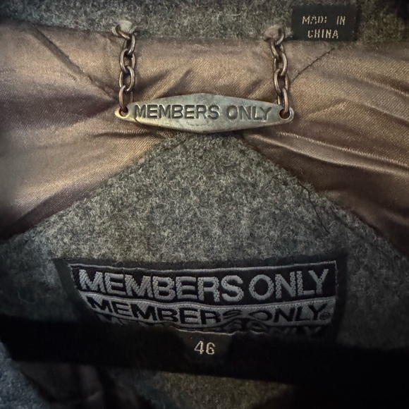 Vintage men’s Members Only 100% pure wool jacket size 46 (XL) - Picture 2 of 14